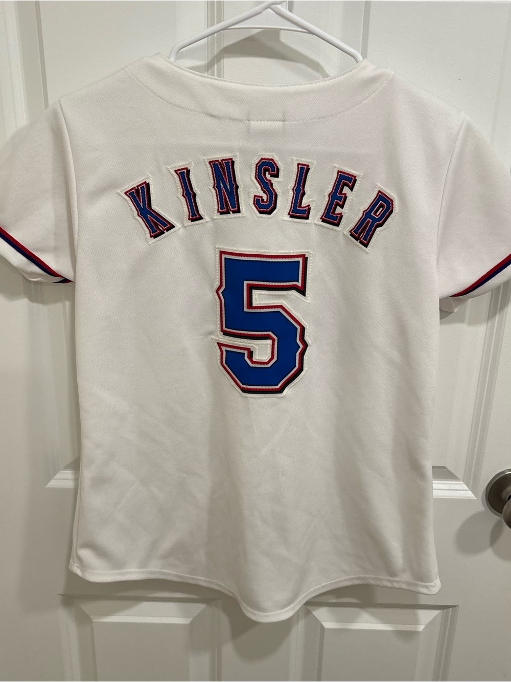 Majestic Texas Rangers Ian Kinsler #5 Baseball Jersey Boys U.S. Size Medium - Picture 3 of 3